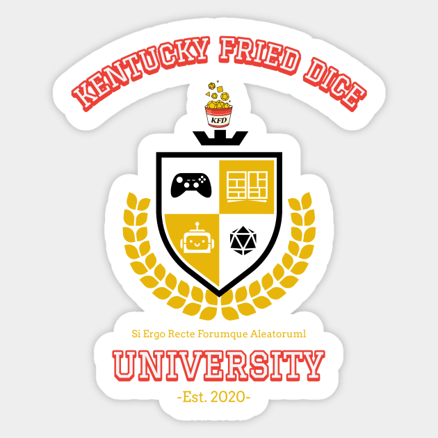 KFD University Sticker by KYFriedDice